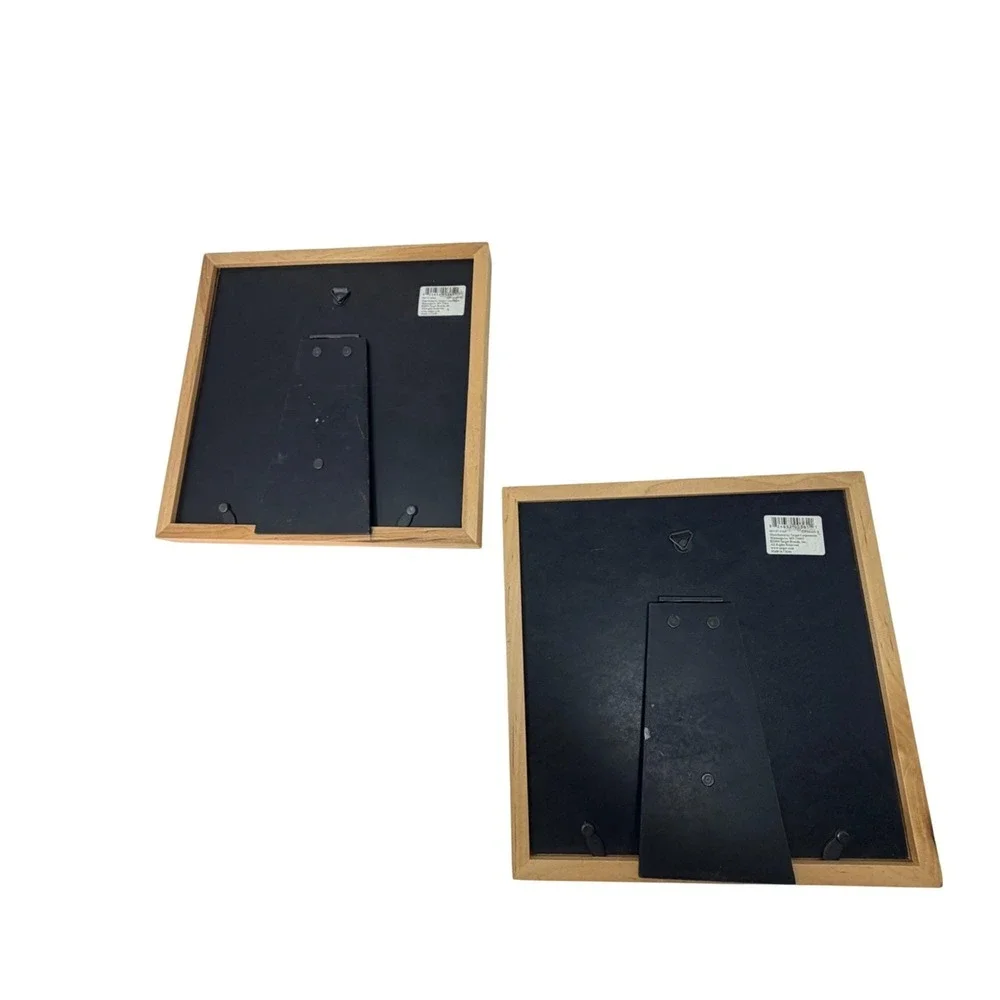 Vintage Wood Square Frames Set Furio Oak 4x4